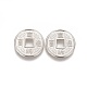 Cuentas de monedas de aleación de feng shui PALLOY-E534-20P-2