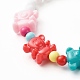 Bear Shape Acrylic Beads Bracelet for Kid BJEW-JB06676-6