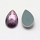 Faceted Glass Teardrop Cabochons GGLA-F006-M-2