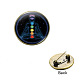 Spilla rotonda piatta in vetro tema yoga CHAK-PW0001-005B-02-1