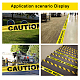 Rotolo di nastro di avvertenza Gorgecraft giallo nero nastro di sicurezza per barricate nastro adesivo di avvertenza per aree di pericolo decorazione di Halloween AJEW-GF0001-55B-5