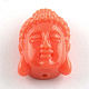 Perline di corallo tinto Buddha head sintetico X-CORA-R011-16-2