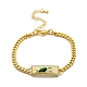 Браслеты-цепочки из латуни с кубинскими звеньями BJEW-A035-02G-2