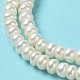 Fili di perle di perle d'acqua dolce coltivate naturali PEAR-J007-42-4