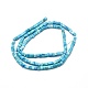 Hilos de perlas turquesa azul sintético G-A177-03-05-2