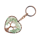 Porte-clés pendentif en aventurine verte naturelle HEAR-PW0001-148I-1