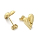 Серьги-гвоздики с латунным сердечком для женщин EJEW-Q780-11G-2
