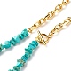 Synthetic Turquoise Chip Beads Jewelry Set SJEW-JS01223-03-6