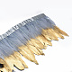 Accessoires de costume de fil de tissu de plume d'oie plaqué or FIND-T014-01L-1