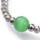 (Vente d'usine de fêtes de bijoux) bracelets de perles tressées en verre galvanoplastie réglables BJEW-JB04587-03-2