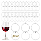Breloques rondes et plates en verre à vin en acrylique transparent AJEW-AB00109-1