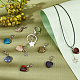 Pandahall elite 18pcs 18 décorations de pendentif de pierres précieuses de style PALLOY-PH0004-40-2