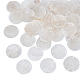 HOBBIESAY 50Pcs Natural Capiz Shell Connector Charms 40mm Flat Round Capiz Shells with Holes Round Capiz Shell Discs for Jewelry Making FIND-HY0001-17-1