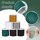 Pandahall Elite 6 rouleaux 6 couleurs fil tressé polyester 23m OCOR-PH0002-63-4