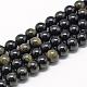 Natural Golden Sheen Obsidian Beads Strands G-R446-12mm-22-1