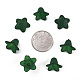 透明なアクリルビーズ  艶消し  花  濃い緑  17.5x12mm  穴：1.5mm  約770個/500g PLF018-09-5