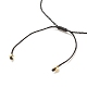 Bracelet cordon perles rondes pierre de lave naturelle BJEW-JB08014-01-5