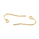Brass Earring Hooks KK-F824-011G-2