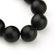 Synthetic Black Stone Beads Strands X-G508-3-1