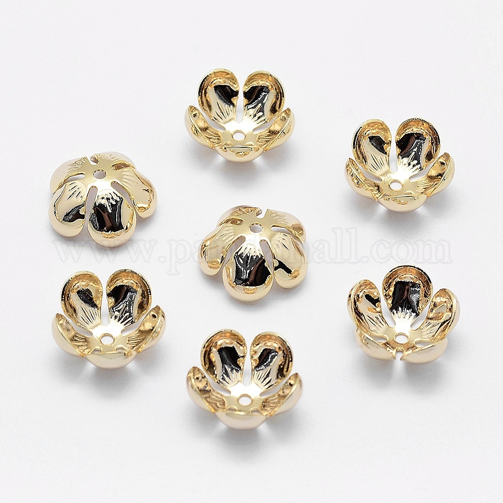 Lot De 8 Caps/calottes/coupelles Pour Bijoux - Argenté Style Tibétain - 13.5x13.5x4mm - Neuf