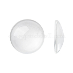 Cabochons de cristal transparente, medio redondo / cúpula, Claro, 20x5.5mm