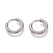 Серьги-кольца Huggie Hoop из нержавеющей стали 201 EJEW-O095-05-19