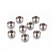 201 Stainless Steel Bicone Spacer Beads STAS-Q174-01