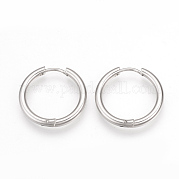 201 Stainless Steel Huggie Hoop Earrings MAK-R021-19mm