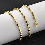 Латунные шариковые цепочки ожерелья для женщин NJEW-U035-02G
