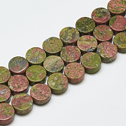 Природные Unakite бисер нитей G-T122-03I