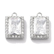Латунные микропаве прозрачные подвески с фианитом KK-M102-38P