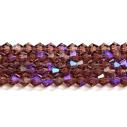 Прозрачные стеклянные бусины гальваническим пряди GLAA-F029-2mm-D05