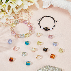 100шт 10 цвета прозрачные акриловые бусины&nbsp;MACR-SC0002-31