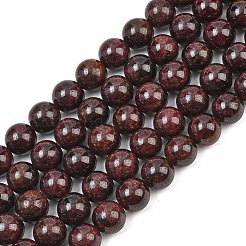天然石ガーネットビーズ連売り  スムーズなラウンド  10~10.5mm  穴：1mm  約39個/連  15.35''（39センチメートル）&nbsp;LS-GG-CBA96FE-A01-10mm