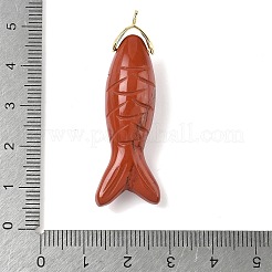 Pendentifs sculptés en jaspe rouge naturel&nbsp;G-P599-08G-05