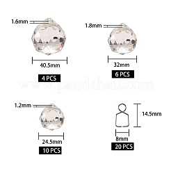 Стеклянные подвески каплевидный прозрачный k9 DJEW-SZ0001-02P