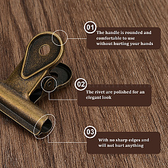 4 clip di ferro per raccoglitori&nbsp;AJEW-CP0011-88A