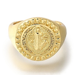 Обшивка стойки круглая с открытыми манжетами из нержавеющей латуни&nbsp;RJEW-S411-11G-01