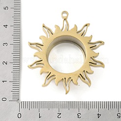 Ionenplattierung (IP) 304 Edelstahl Medaillon Anhänger&nbsp;STAS-S132-08G-02