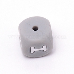 Perline dell'alfabeto in silicone per la realizzazione di braccialetti o collane&nbsp;SIL-TAC001-01A-I