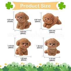 20 шт. 4 стиля мини-украшения для собак из смолы&nbsp;RESI-CJ0004-84