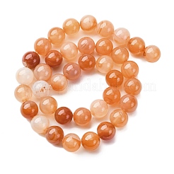 Натуральный красный агат бисер нитей G-R015-B02-10mm