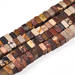 Натуральная полихромная яшма/камень Пикассо/нити бус из яшмы Пикассо G-T140-53