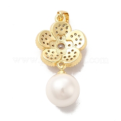 Подвеска из латуни с микропаве из кубического циркония&nbsp;ZIRC-C002-03G