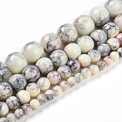 Выпечка окрашенные стеклянные бусины пряди&nbsp;DGLA-N003-8mm-C05