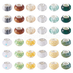 72 Stück 12 Farben Weihnachtsmotiv Harz Unterlegscheibe European Beads&nbsp;RESI-TA0004-88