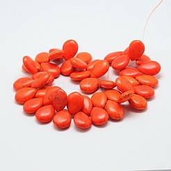 Окрашенные синтетические бирюзовые бусины в форме капли G-P083-94