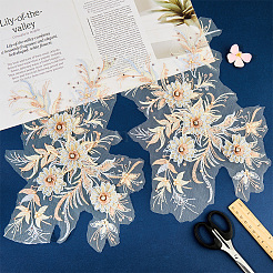 Полиэстер акрил стразы аппликация вышивка АБС пайетки&nbsp;FIND-WH20019-165A-02