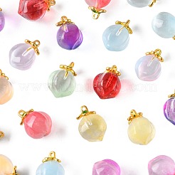 24шт 9 цвета стеклянные подвески GLAA-FS0002-43