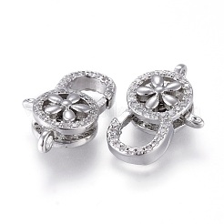 Латунный микро pave прозрачный кубический цирконий лобстер KK-K242-12P